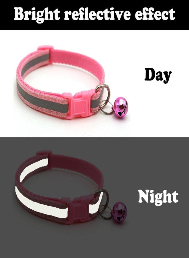 Weimostar Hot Pink XXS Dog Collar with Bell Leash Set, Soft Reflective Cat Collars Adjustable Buckle for XS Extra Small Tiny Female Girls Pets Puppy Kitten Teacup Yorkie X-Small - Image 4